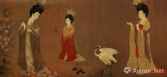 唐代 周昉《簪花仕女图》