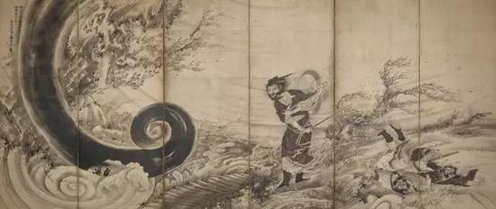 《风仙图屏风》,江戸时代(1764年左右),曾我萧白