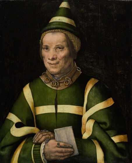 Jan Sanders van Hemessen，《Portrait of Elisabet， Court Fool of Anne of Hungary》。图片：Courtesy Sotheby‘s