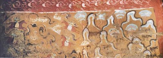 图14/内蒙古鄂托克旗米兰壕1号东汉墓墓室北壁壁画