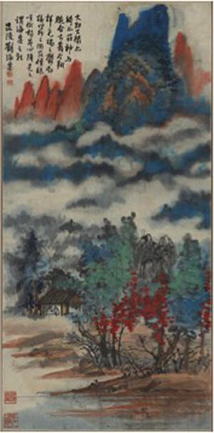 刘海粟，《江山如此多娇》，国画 ，1975年