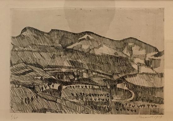 格里扎那风景，版画，1913