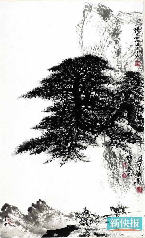 征途策马 82.5cm 50.5cm 关山月、黎雄才、赵少昂、杨善深合作作品