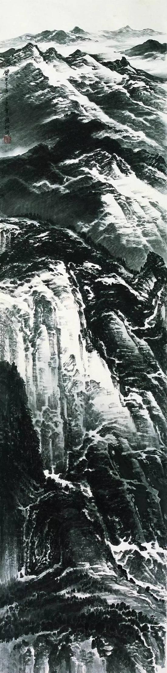  壁立千古，248×62cm，许钦松，2015年