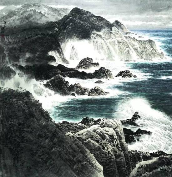  沧海无浅波，123x121cm，许钦松，2000年