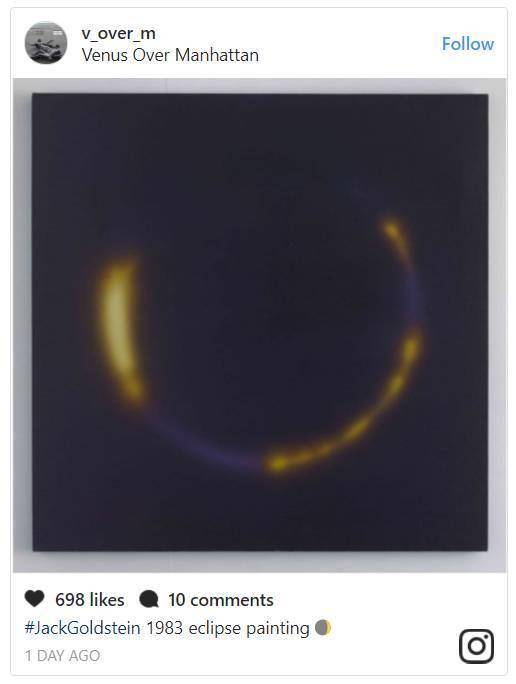 “#JackGoldstein，1983年，日食画作??”。图片：Adam Lindemann的Instagram