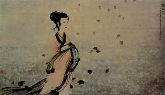 傅抱石1954年3月创作的《湘夫人》(郭沫若纪念馆藏)