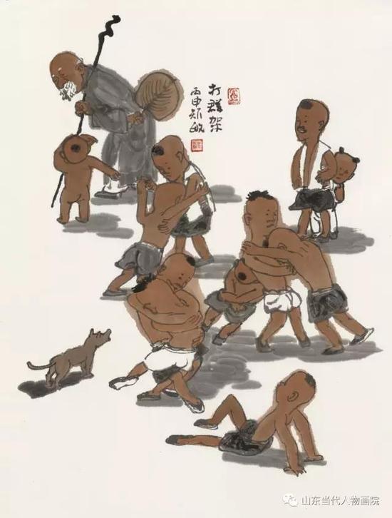 打群架 46X35cm 2016