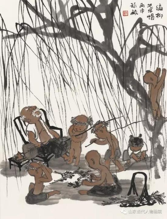 编柳叶帽 46X35cm 2016