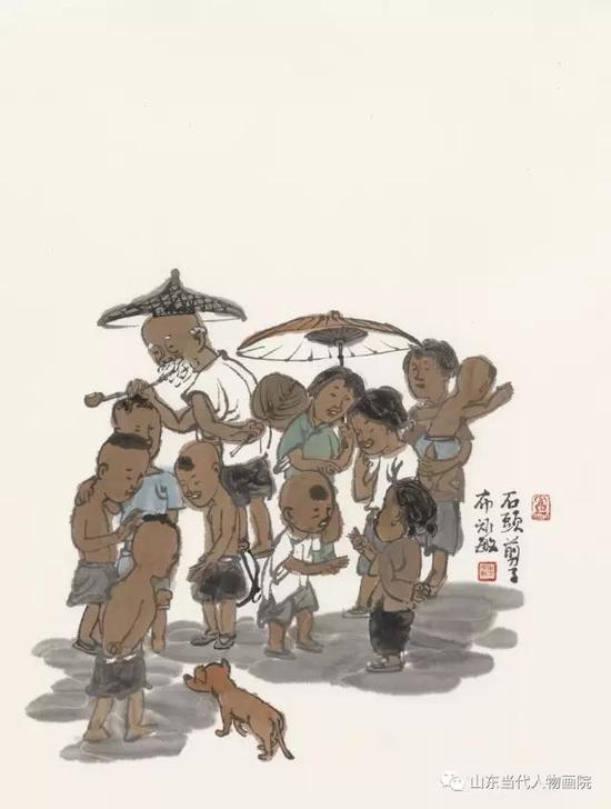 石头、剪子、布 46X35cm 2016