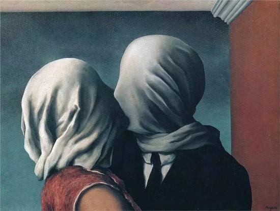 勒内·马格里特,《情人》,1928年,现藏于纽约现代艺术博物馆 MoMA,图片来源:纽约MoMA