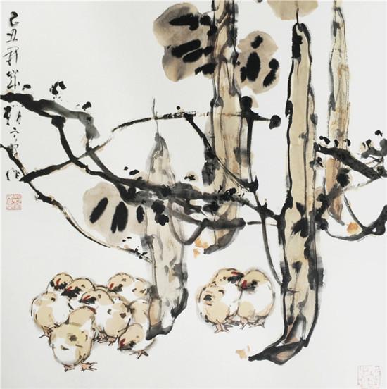 《酣秋》 69×69cm 2009年