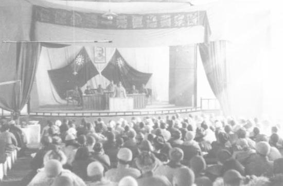 晋察冀边区第一届参议会，宋劭文讲话 沙飞摄 1943 喷墨打印