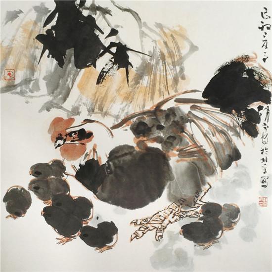 《荫下》 69×69cm 1999年