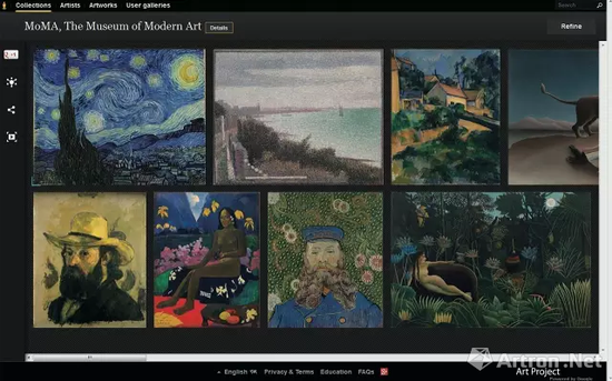 2016年，MoMA 开始提供展览图片的下载。