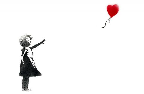 英国街头艺术家 Banksy 作品 Balloon Girl