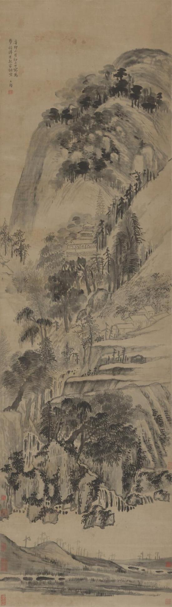 王铎 山水（1651年）  故宫博物院藏
