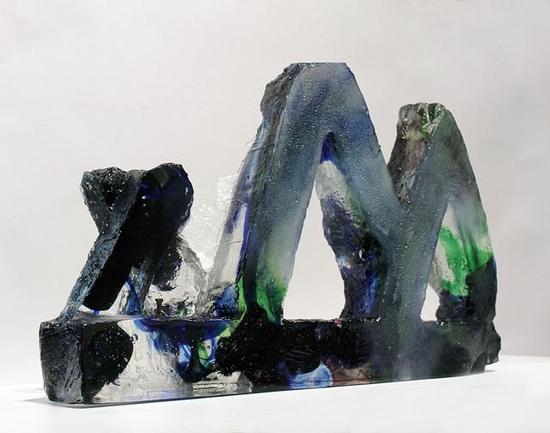 《流止》 蚁潮
琉璃、铜 , 60cm×20cm×40cm , 2014