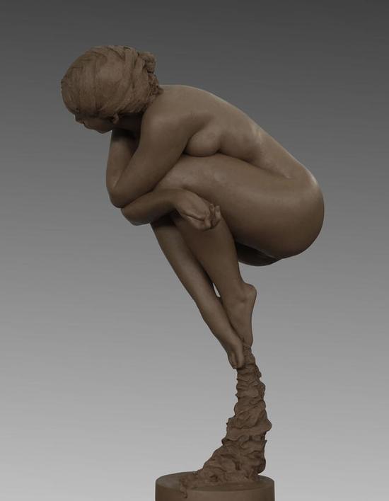《云谣》 陈宏践
玻璃钢着色 , 200cm , 2014