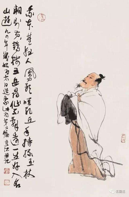 太白行吟 宣纸·水墨设色 68cmX46cm 1994年
