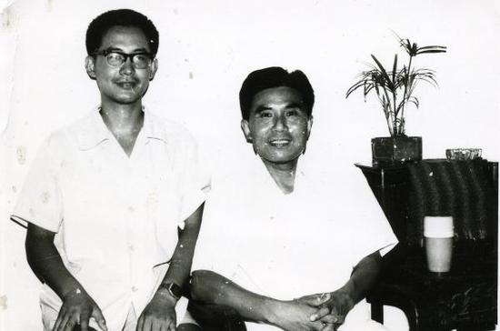 1980年代初章汝奭先生（右）和白谦慎（左）