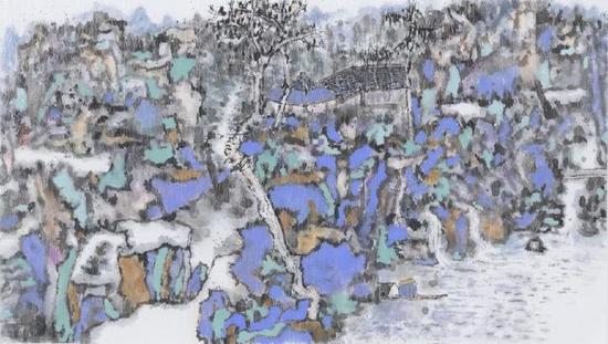 别样山水系列之十五Another Shan Shui Series No15 48x89cm 2