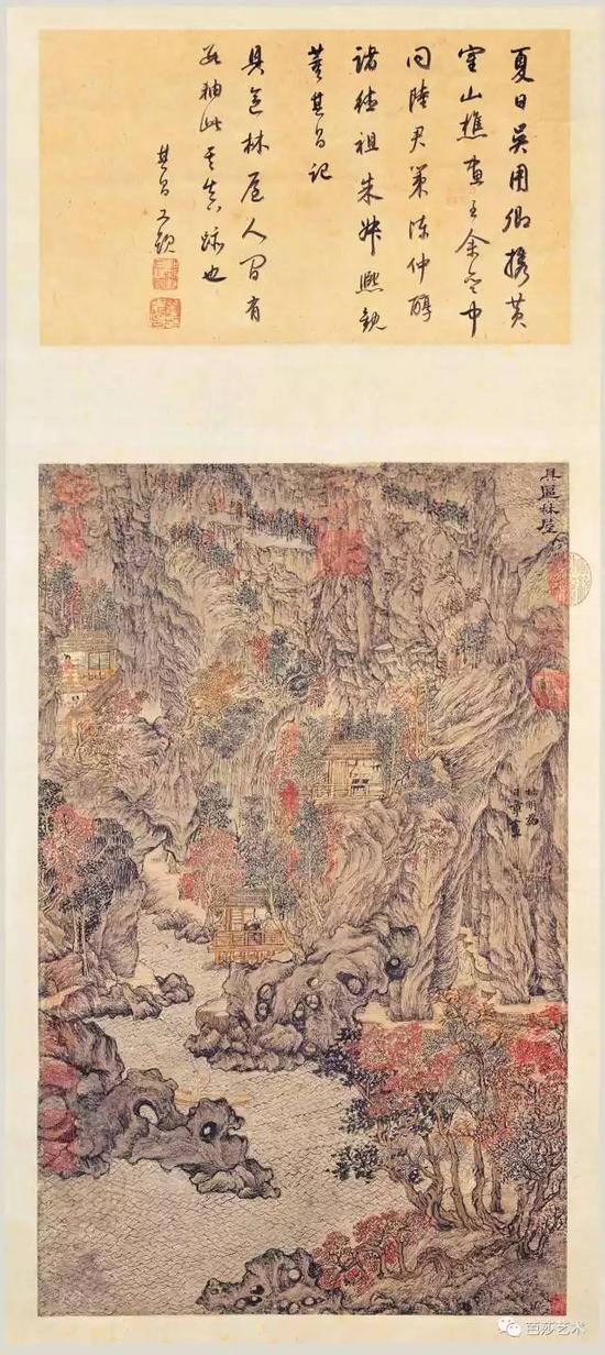 王蒙《具区林屋图》，68.7×42.5cm
