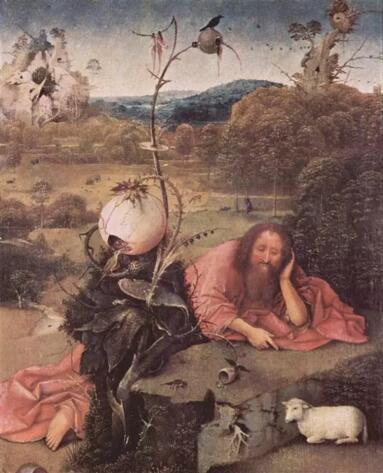 st john the baptist in meditation，1499