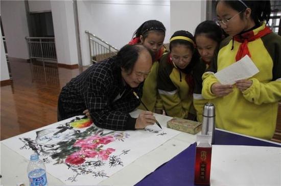 上海书画院浦东分院与浦东新区美术家协会举办的中小学书画辅导