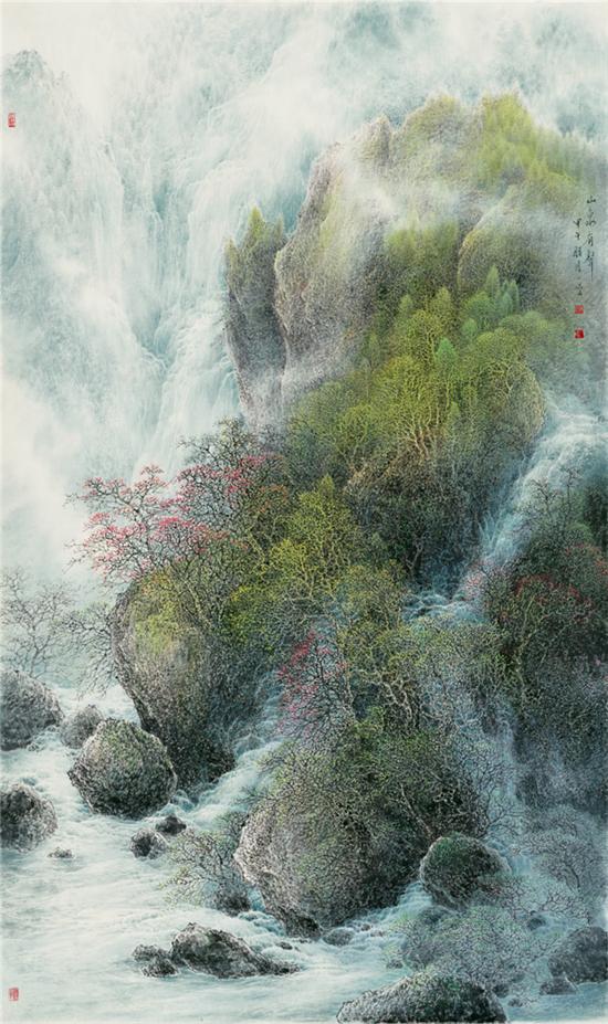 冯一鸣和他的重彩山水画