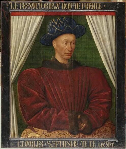 《查理七世，法国国王》（Charles VII， roi de France），让·富凯（Jean Fouquet），巴黎，卢浮宫博物馆