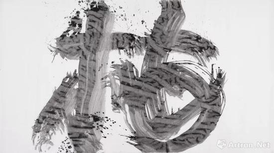 《梅》 125×223cm 墨 和紙 1966