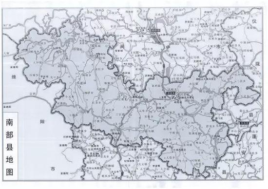 　南部县地图 Map of Manbu County