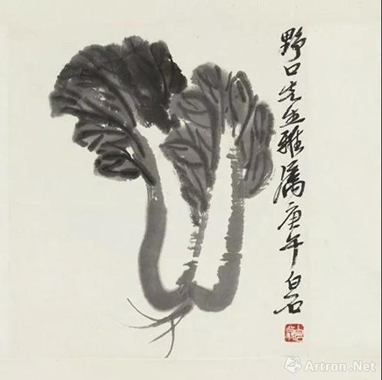 齐白石《白菜》 1930年作 野口勇博物馆藏