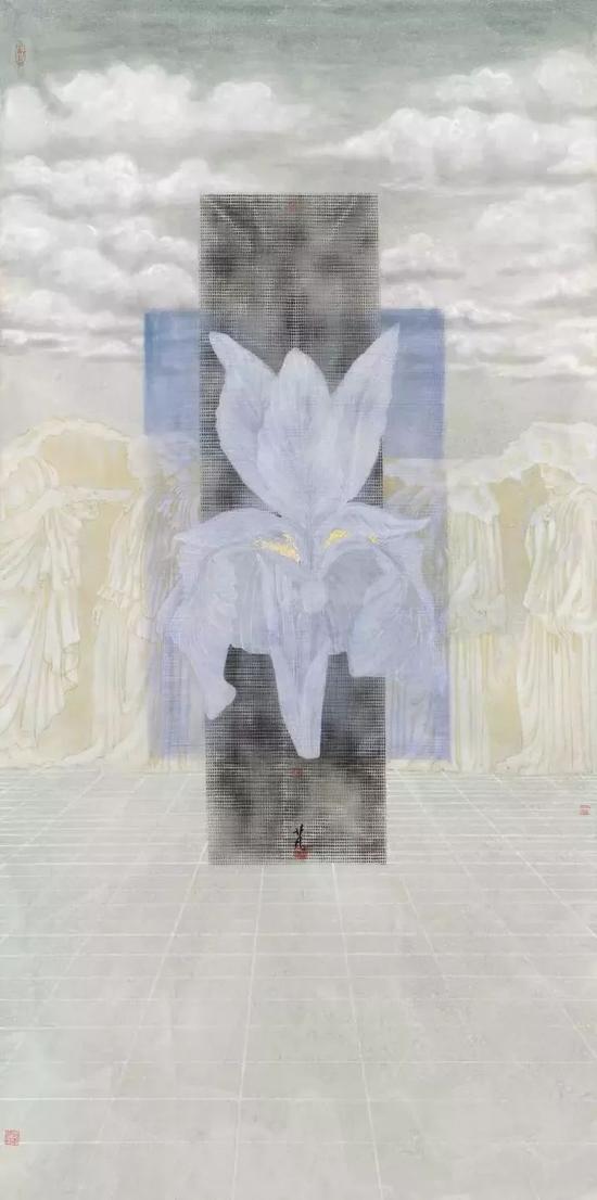 叶芃 《法国映像·卢浮宫 NO.2 》 69×133cm 纸本设色 2017