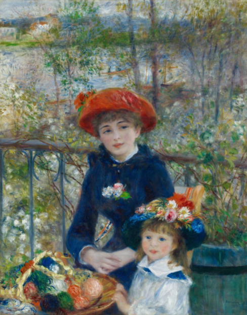 皮埃尔·奥古斯特·雷诺阿，《（阳台上的）两姐妹》，1881。图片：Wikimedia Commons