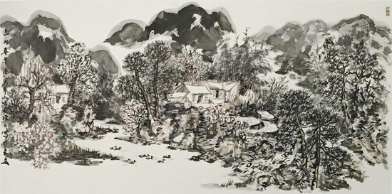 《巴山春早》 [68cmX136cm] 2010年