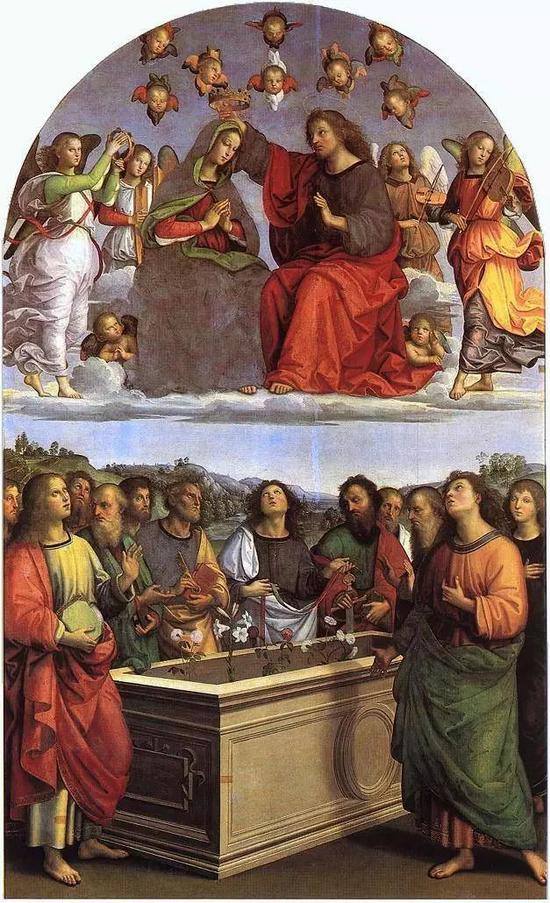 拉斐尔前期独立完成的祭坛画作品 现在藏在梵蒂冈博物馆