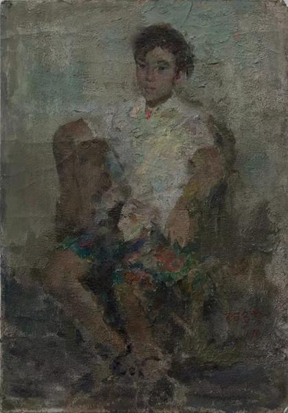 LOT 155何多苓（b.1948）少年油画37×54cmRMB：200，000-300，000