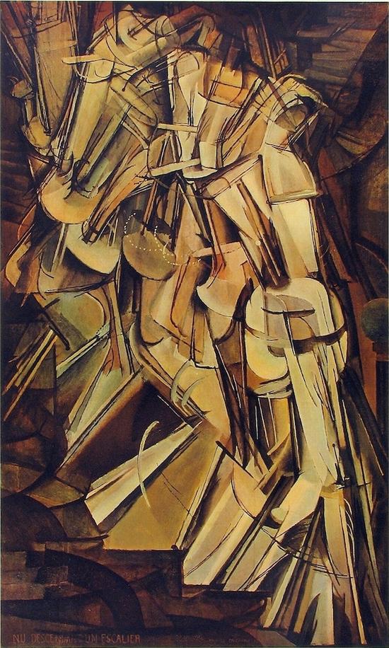 下楼梯的裸女，杜尚，1912年