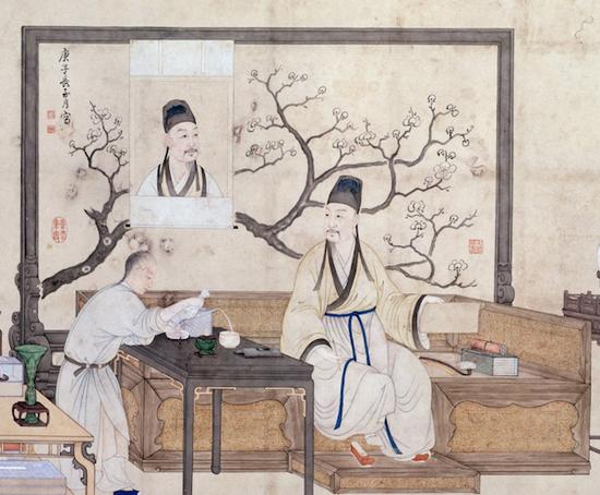 图17：《是一是二图》（故00006492）屏风局部