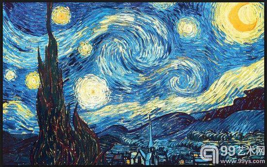 10.《星夜》(The Starry Night，1889)