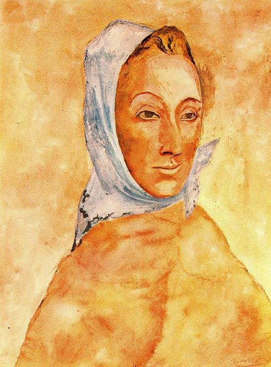 毕加索 Picasso - Portrait of Fernande Olivier in Headscarves