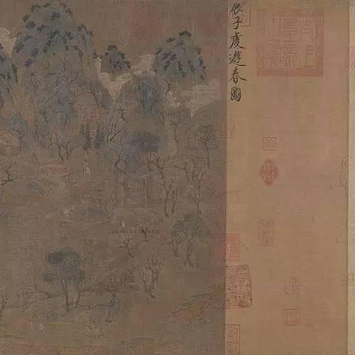 展子虔《游春图》，绢本青绿设色，高43厘米，宽80.5厘米，北京故宫博物院藏