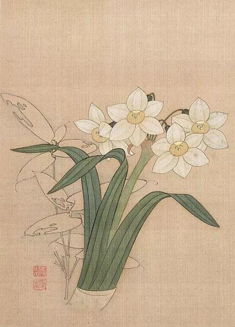 陈洪绶《山水花鸟册页》局部，1630-1632年，BAMPFA藏，高居翰旧藏