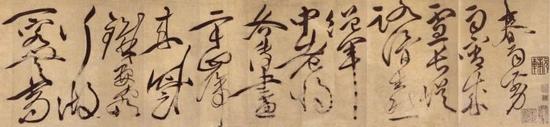 徐渭,《草书自作春雨诗》卷,上海博物馆藏