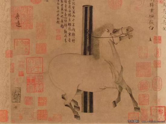 图6 韩幹,《照夜白》,唐,30.8×33.5厘米,美国大都会艺术博物馆藏