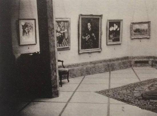 1945年10月比利时La Petite Gallery 举办“沙耆个展”展览现场