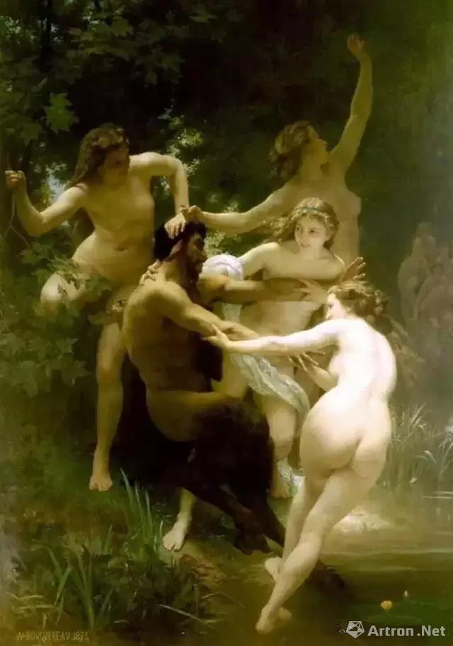 森林之神与仙女们 1876年 布格罗 法国 威廉斯敦　斯特林和弗朗辛·克拉克艺术学院藏