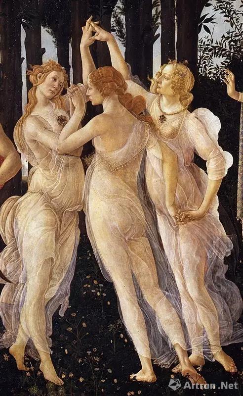 波提切利《春》里的美惠三女神